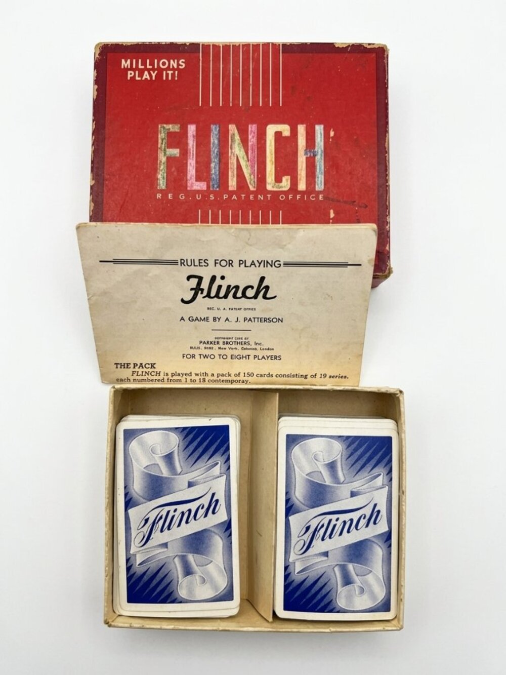 Vintage 1938 Parker Brothers Flinch Game • Complete Deck • Original Instructions - Picture 2 of 5